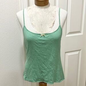 Vintage Gap Body Soft Green Camisole Sweater Tank Top w/Spaghetti Straps - L